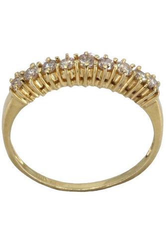 Bague DEMI-ALLIANCE MODERNE DIAMANTS 58 Facettes 059251