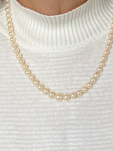 Collier Collier Perles Akoya Fermoir or jaune 58 Facettes 5222