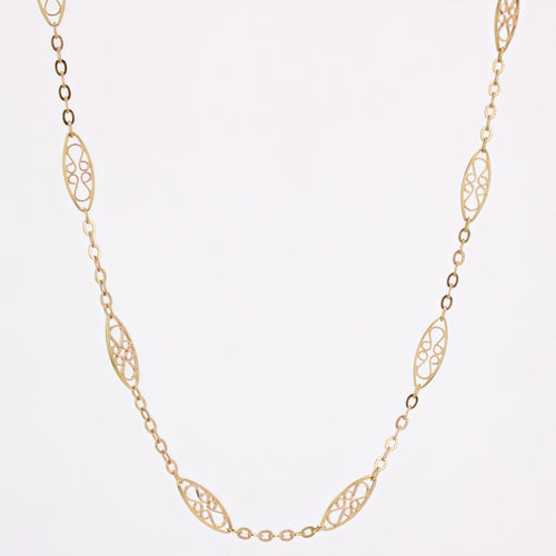 Collier Chaine ancienne or et filigranes 58 Facettes 23-070B