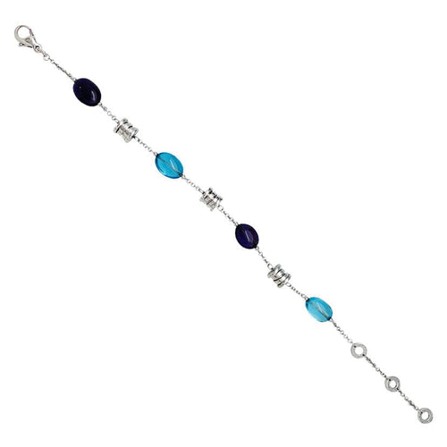 Bracelet Bracelet Bulgari "B.Zero1" en or blanc, améthystes et topazes. 58 Facettes 30874