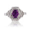 Bague 55 Bague art déco améthyste et diamants 58 Facettes 23-229