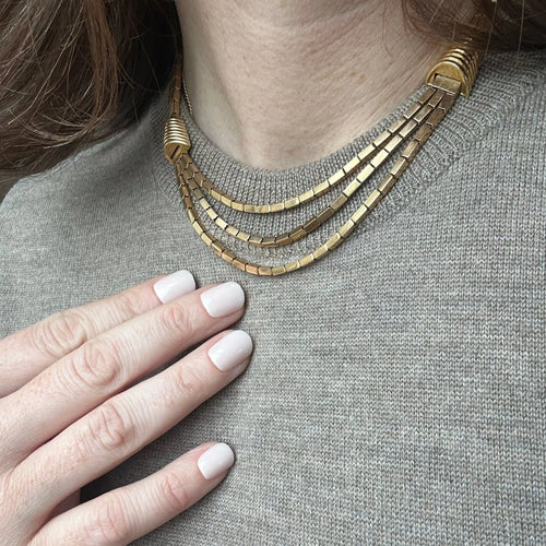 Collier Collier trois rangs articulé Or jaune 58 Facettes REF2396-118