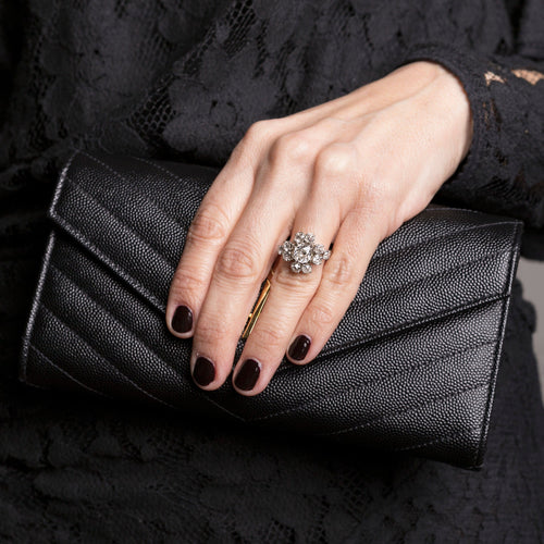 Bague Bague or gris et diamants "Marguerite Enchanteresse" 58 Facettes 1294