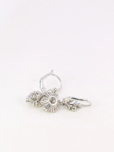 Boucles d'oreilles Paire de dormeuses vintage or et diamants 58 Facettes J91