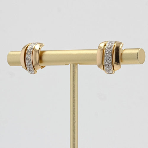 Boucles d'oreilles Boucles d'oreilles diamants or jaune 58 Facettes 21-355