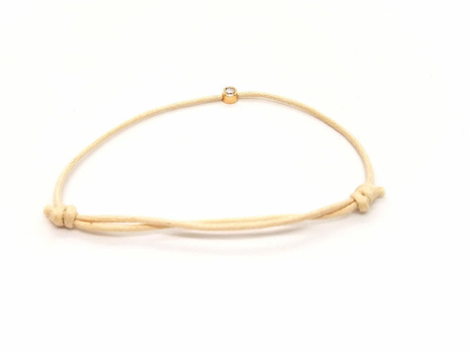 Bracelet Bracelet Cordon Or rose Diamant 58 Facettes 578881RV