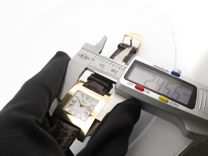 Montre montre CHOPARD your hour or jaune et cuir quartz 58 Facettes 254883