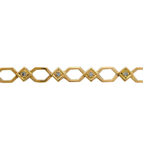 Bracelet Bracelet en or jaune, diamants 58 Facettes 31641