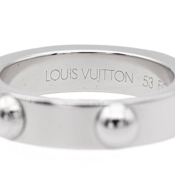 Bague 52 Louis Vuitton Bague Clous Or blanc 58 Facettes 2609076CN
