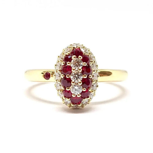 Bague Bague coccinelle en Or jaune, rubis & diamants 58 Facettes