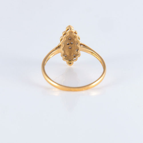 Bague 54 Bague Marquise deux ors 58 Facettes JE200