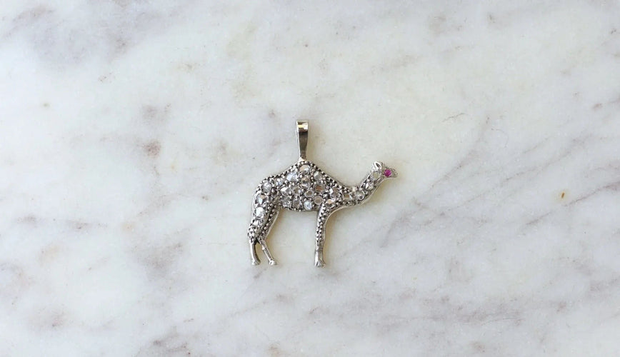 Pendentif Pendentif ancien dromadaire diamants 58 Facettes