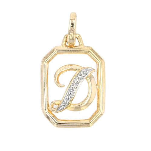 Pendentif Pendentif en or Lettre D diamant 58 Facettes CVP20