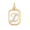 Pendentif Pendentif en or Lettre D diamant 58 Facettes CVP20