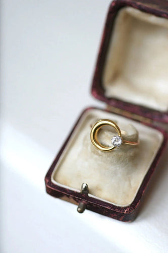 Bague 53 Bague croissant de lune diamant et or 58 Facettes