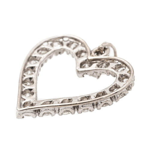 Pendentif Pendentif Coeur Or blanc Diamant 58 Facettes 2432012CN