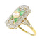 Bague 52 Design déco intemporel : bague diamant, émeraude et perle 58 Facettes 23251-0359