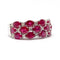 Bague Bague rubis diamants or blanc 58 Facettes