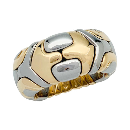 Bague 52 Bague Bulgari, "Alveare", or jaune et acier. 58 Facettes 31645