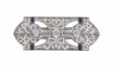Broche BROCHE ART DECO PLATINE DIAMANTS & SAPHIRS 58 Facettes BO/220129