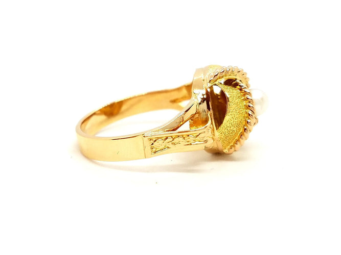 Bague 58 Bague Art déco Or rose Perle 58 Facettes 718108CN