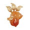 Broche Broche vintage jade orange et or 58 Facettes 22-473