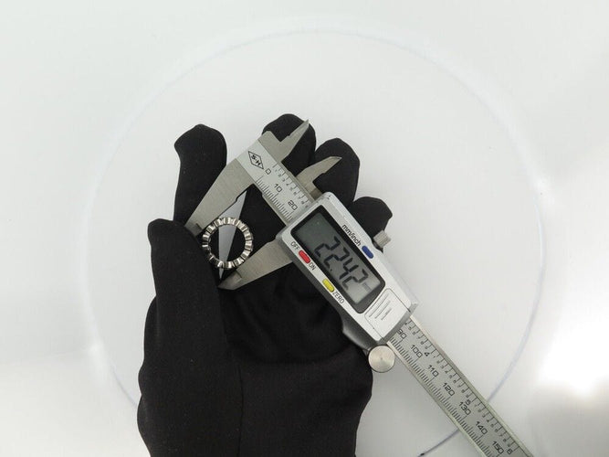 Bague 50 bague alliance taille 50 en or blanc 18k et diamants 2.8 ct 58 Facettes 253446