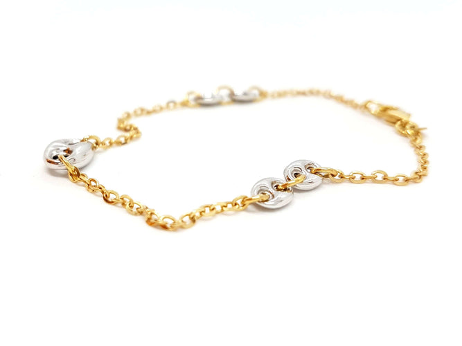 Bracelet Bracelet Grain de café Or jaune 58 Facettes 06449CD