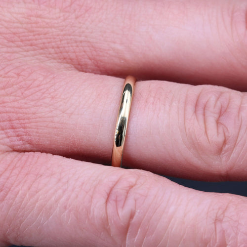 Bague 55 Alliance or jaune fine 58 Facettes 06-070