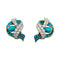Boucles d'oreilles Parure Cartier Paris, turquoises et diamants. 58 Facettes 30646/30347