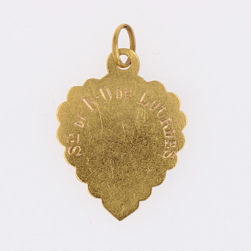 Pendentif Médaille ancienne Notre Dame de Lourdes 58 Facettes CVP54 14-329