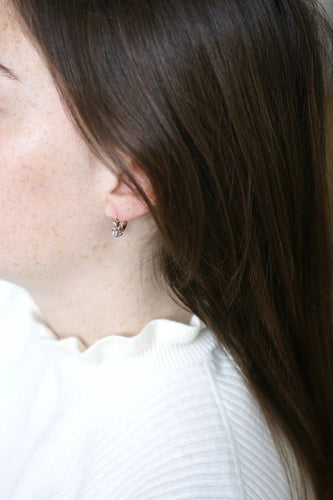 Boucles d'oreilles Dormeuses anciennes diamants 0.50 Ct 58 Facettes