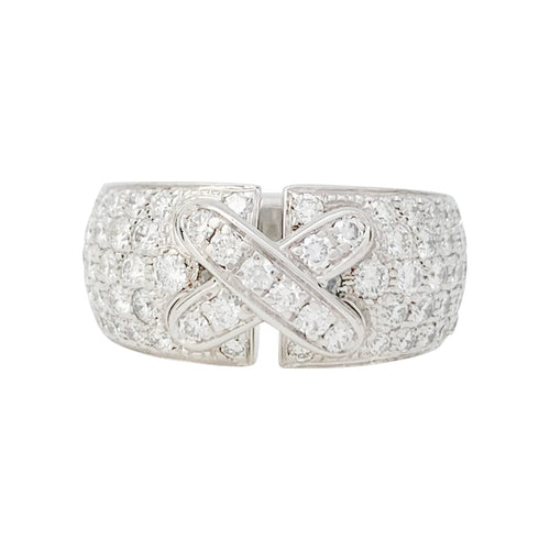 Bague 51 Bague Chaumet en or blanc modèle "Liens", diamants. 58 Facettes 31145