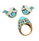 Boucles d'oreilles Parure Cartier Paris, turquoises et diamants. 58 Facettes 30646/30347
