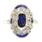 Bague 55 Bague de fiançailles Art Déco diamants Saphirs 58 Facettes 23263-0556