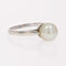 Bague 53 Bague solitaire perle or blanc 58 Facettes 22-514
