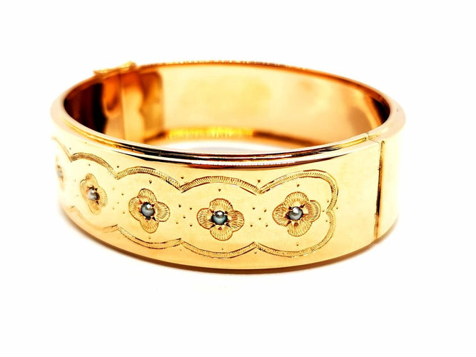 Bracelet Bracelet Manchette Or rose Perle 58 Facettes 1969284CN