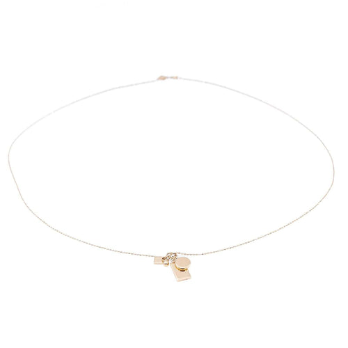 Collier Ginette NY Collier Pendentif Mini Ever Charm Necklace Or rose 58 Facettes 2322870CN