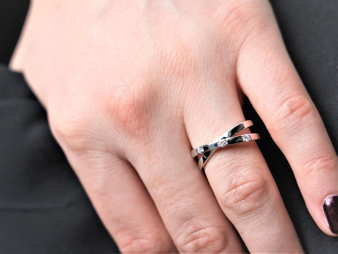 Bague 54 Bague Or blanc Diamant 58 Facettes 2172956CN