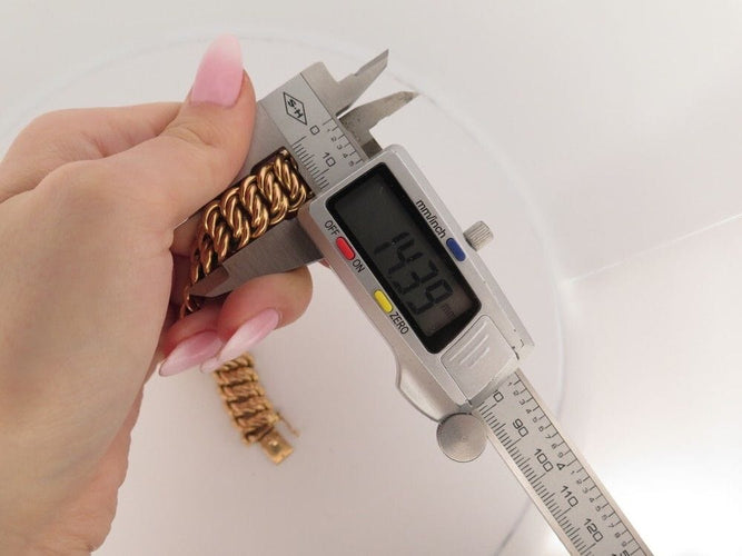 Bracelet bracelet maille americaine or jaune 18k 32gr t20 58 Facettes 250515