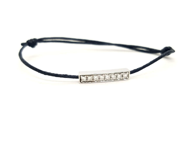 Bracelet Bracelet Cordon Or blanc Diamant 58 Facettes 578870RV