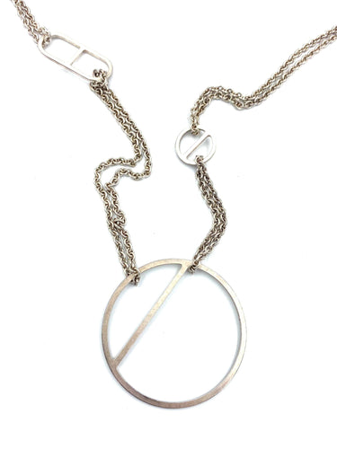 Collier HERMÈS - Rare sautoir Azur en argent 58 Facettes