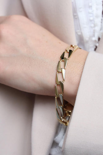 Bracelet Bracelet Maille plate Or jaune 58 Facettes 1984331CN