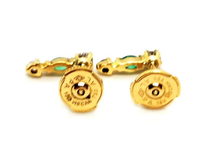 Boucles d'oreilles Boucles d'oreilles Or jaune Emeraude 58 Facettes 1792077CN