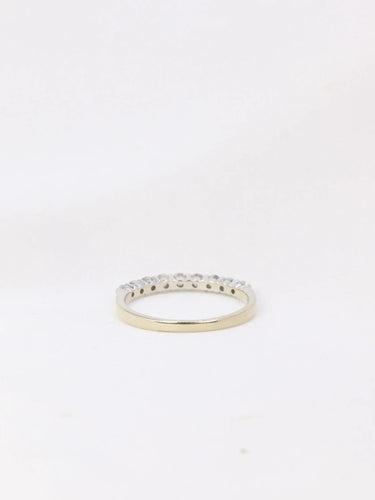 Bague Demi-Alliance américaine en or blanc et diamants 0,36 ct 58 Facettes J76