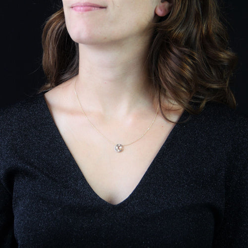 Collier Collier en or et son motif en croissant de lune 58 Facettes 22-367