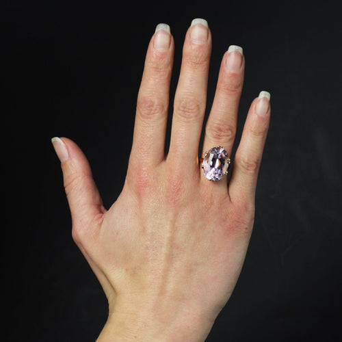 Bague 53 Bague kunzite vintage en or 58 Facettes 23-325
