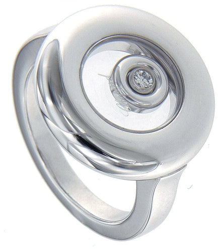 Bague 51 Bague Chopard Happy Diamonds or gris diamant 58 Facettes 31E00245