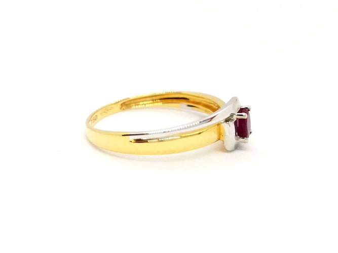 Bague 58 Bague Or jaune Rubis 58 Facettes 870443CD