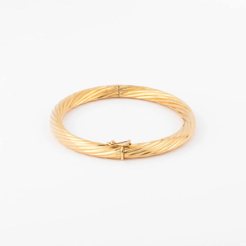 Bracelet Bracelet jonc fermé torsadé or jaune 58 Facettes